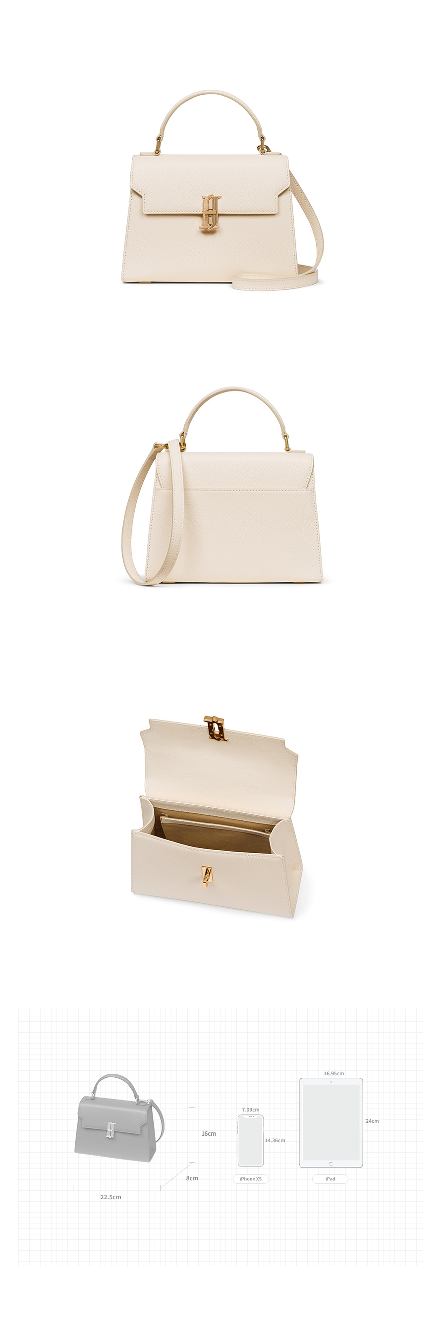 MUSINSA公式 | J.ESTINA FORTE SM SATCHEL WH (JHNCHD2BS855WH010)