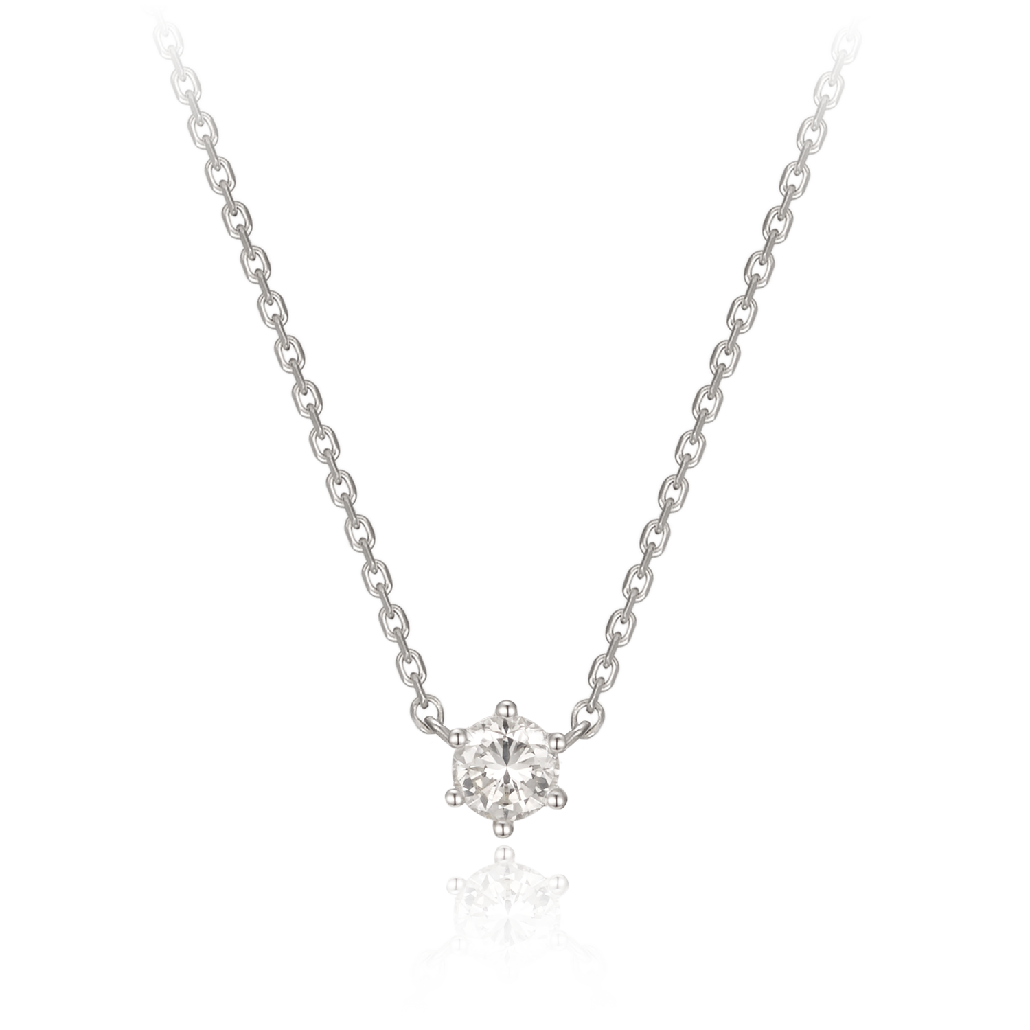 Mariebel 14K 2부 다이아 목걸이 (JJMBND9AS622W4420)