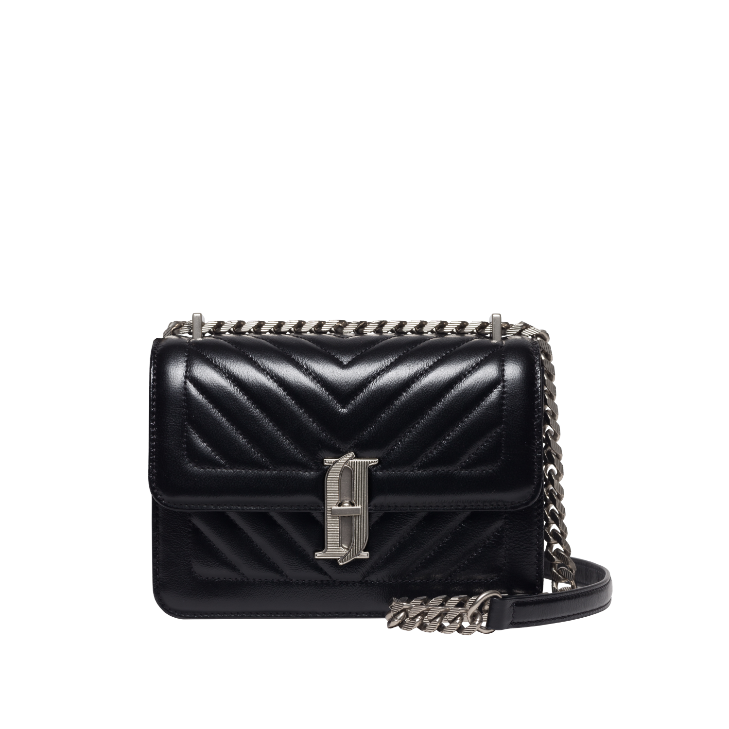 JOELLE QUILTING SM 체인 숄더 BK (JHNCHA0BS700BK010)