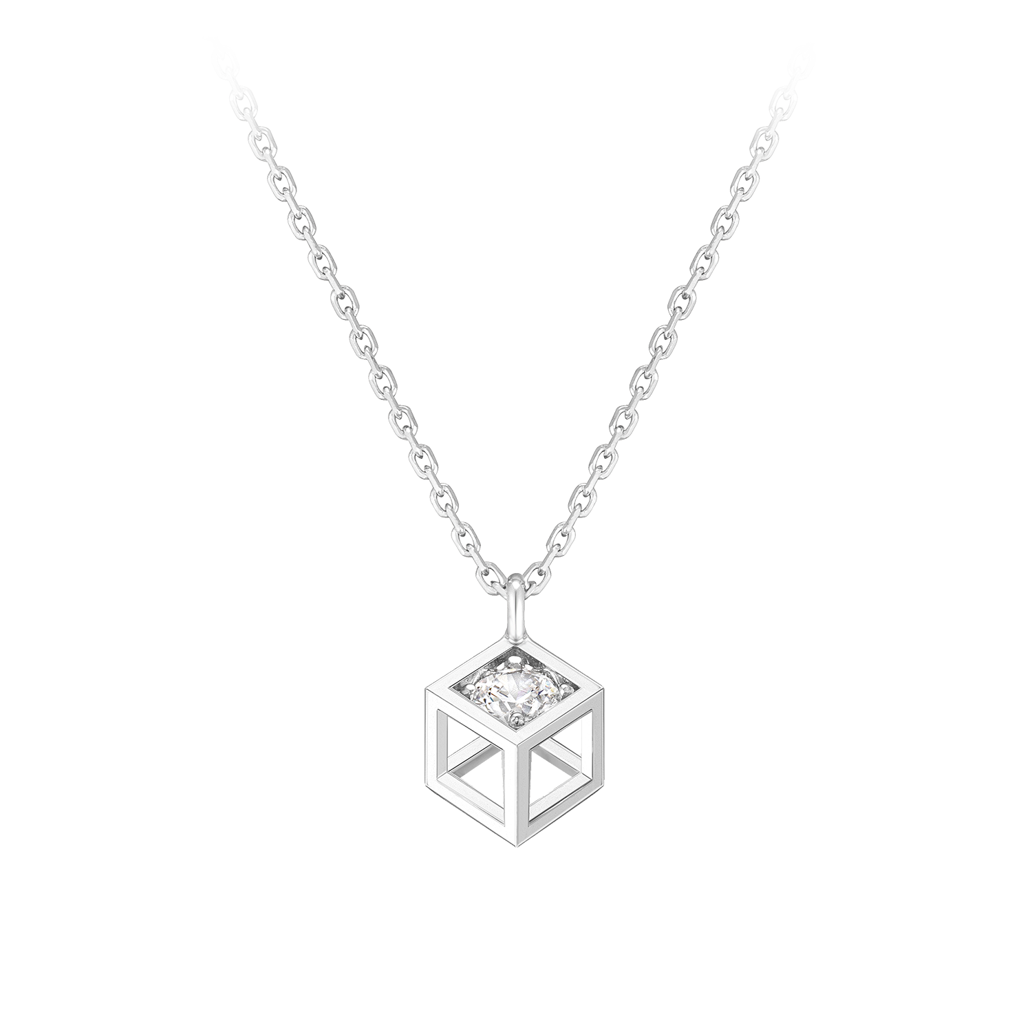 [패밀리 세일] MARIEBEL 14K 큐브 다이아 목걸이 (JJMBND0BF471W4420)