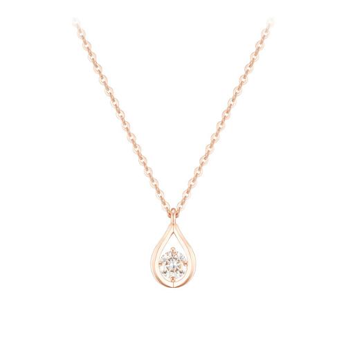 MARIEBEL 14K 페어 2부 다이아 목걸이 (JJMBND0BF482R4420)