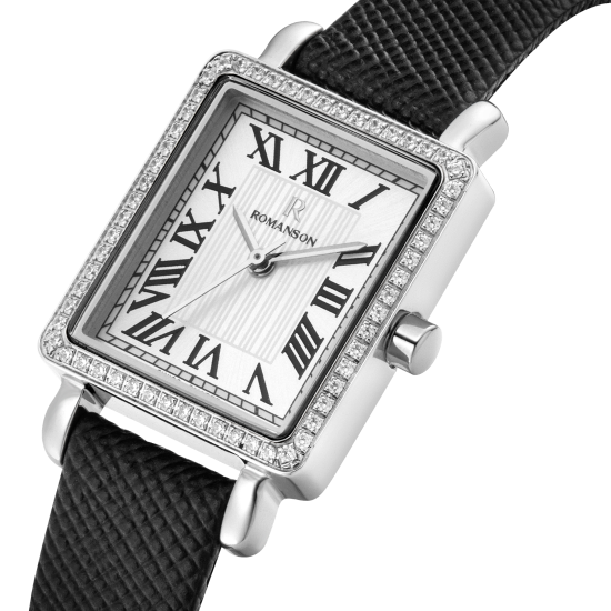 [로만손] R 레나타 스퀘어 여성 가죽 시계 (RWRLQL0B2100WHSI0)