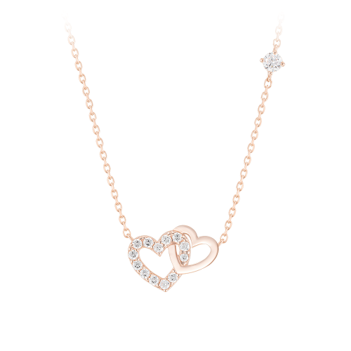 DOUBLE HEART 목걸이 (JJLJNQ1BS308SR420)