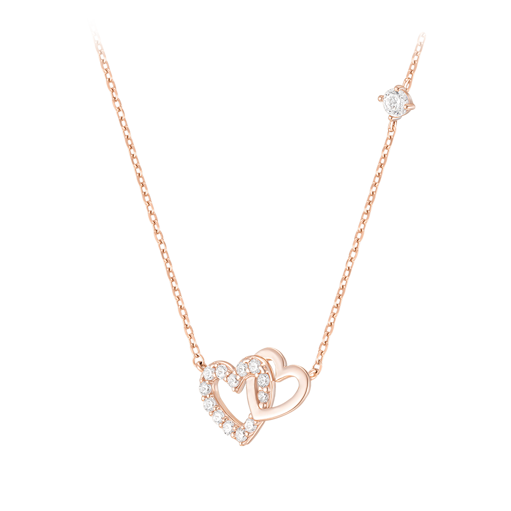 DOUBLE HEART 목걸이 (JJLJNQ1BS308SR420)