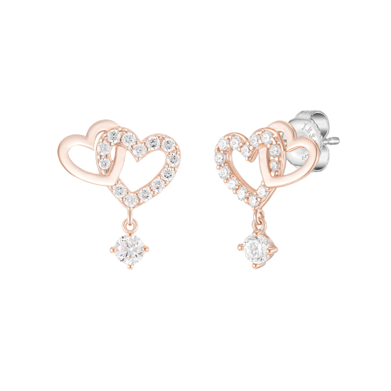 DOUBLE HEART 귀걸이 (JJLJEQ1BS308SR000)
