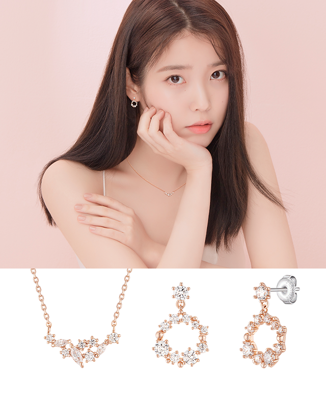 [아이유 PICK] 제이블랑 J.Blanc 목걸이+귀걸이 세트 (SET-J0-1086)