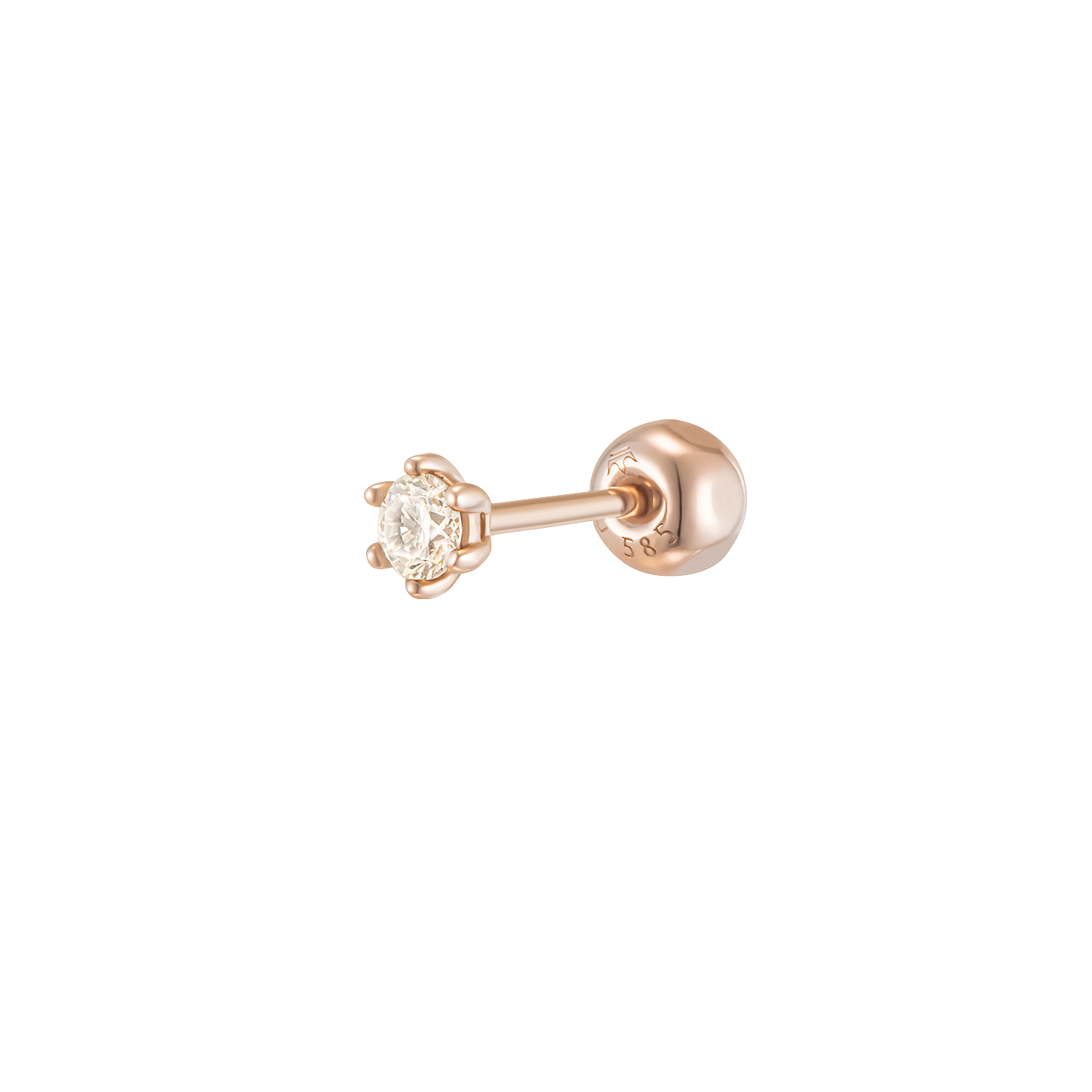MARIEBEL 14K 다이아 싱글 피어싱 (JJMBED1BS510R4P00)