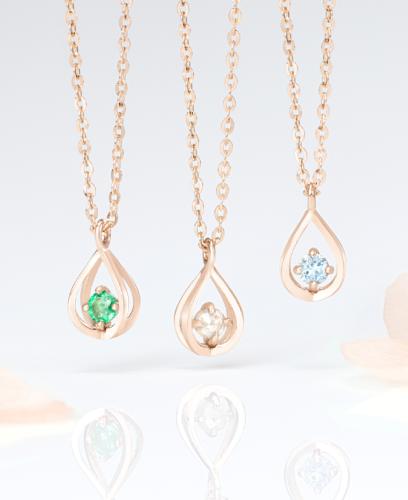 MARIEBEL 14K 탄생석 목걸이 (JJMBNF2BS504R4400)