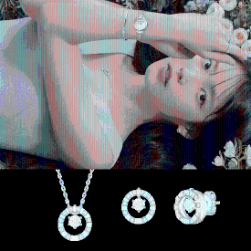 [아이유 PICK] J.Fenella DUELLO 목걸이+귀걸이 세트 (SET-J0-0326)