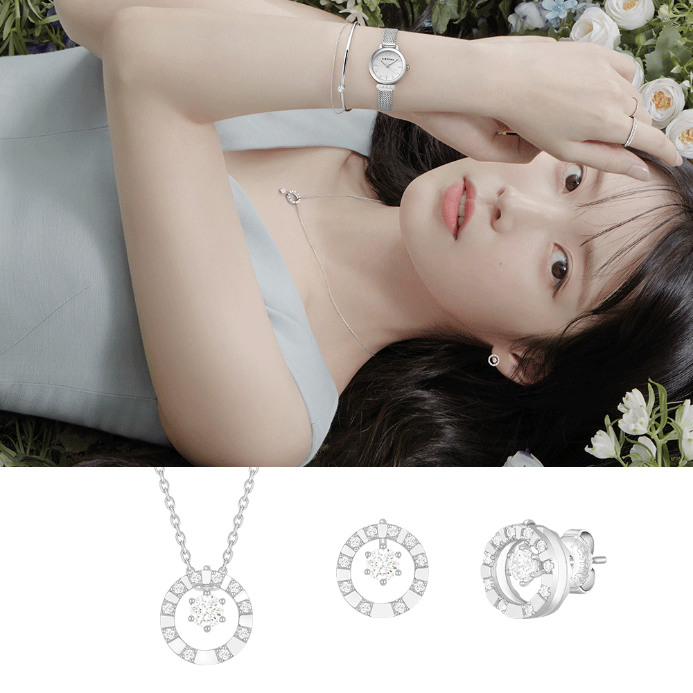 [아이유 PICK] J.Fenella DUELLO 목걸이+귀걸이 세트 (SET-J0-0326)