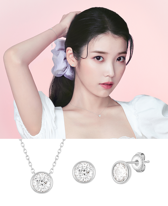 [아이유 PICK] WHITEMOND 목걸이+귀걸이 세트 (SET-J0-0327)