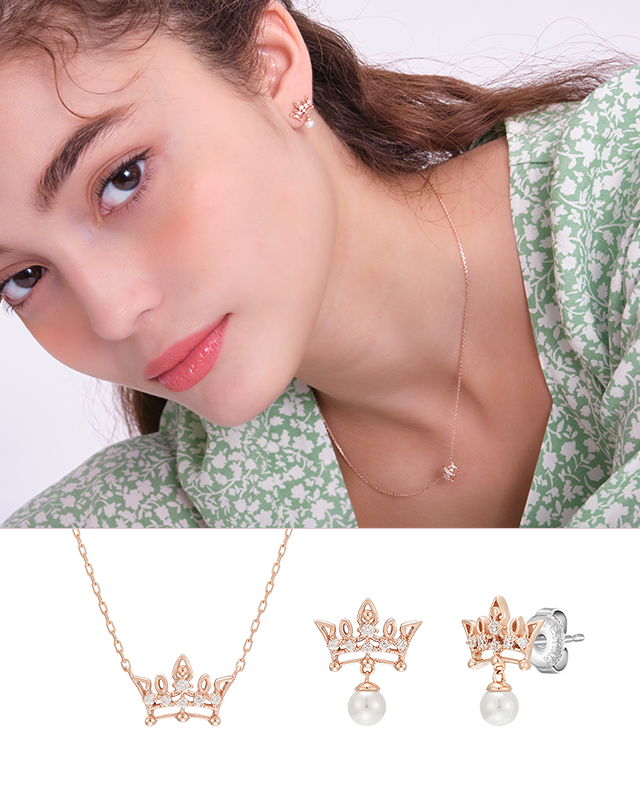 TIARA 목걸이+귀걸이 세트 (SET-J0-0328)
