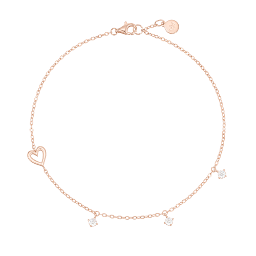 DOUBLE HEART 발찌 (JJLJAQ2BS326SR230)