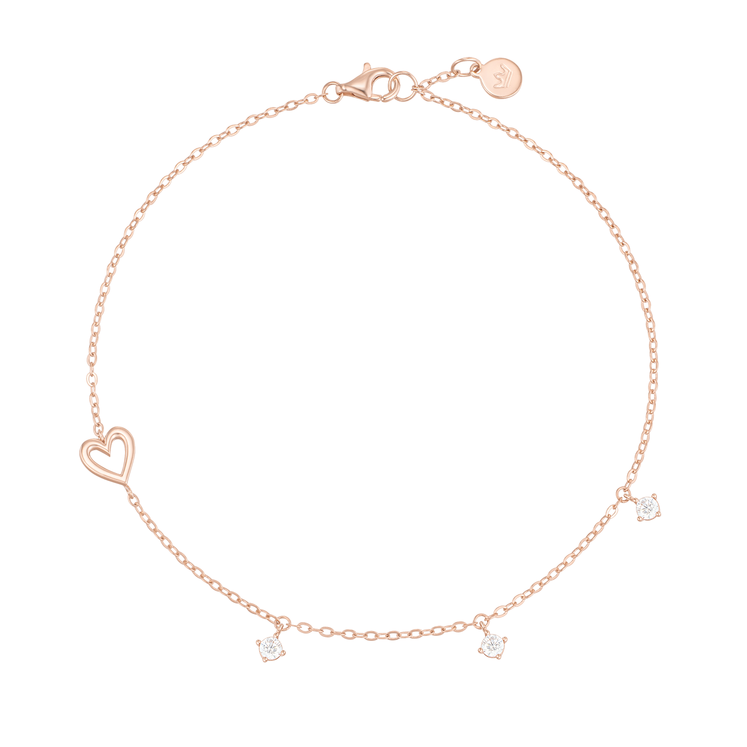 DOUBLE HEART 발찌 (JJLJAQ2BS326SR230)