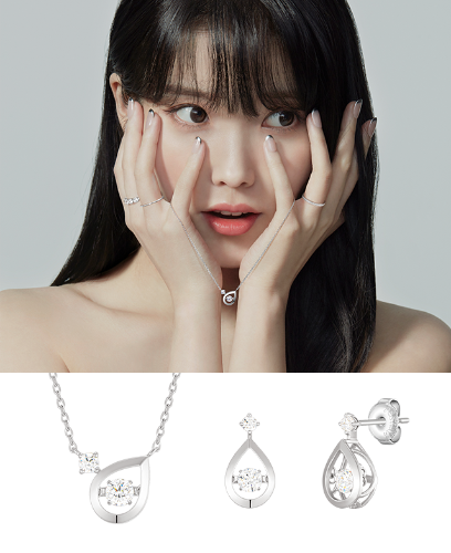 [아이유 PICK] MIOELLO 목걸이+귀걸이 세트 (SET-J0-0502)