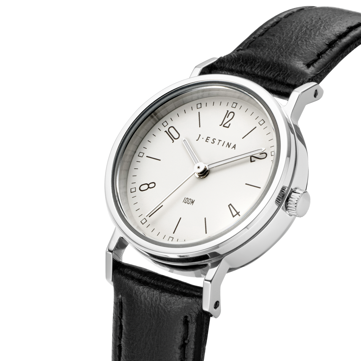 AMICO 저소음 가죽 시계 (JWM2LE2BF204WHBK0)