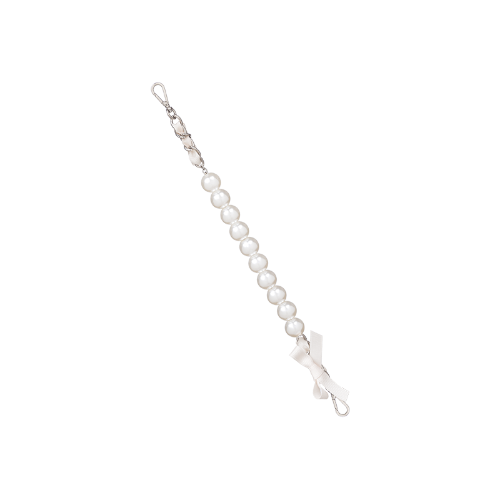 JOELLE 리본 진주 숏 체인 WH (JEACEK2BF125WH360)