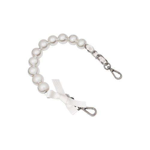 JOELLE 리본 진주 숏 체인 WH (JEACEK2BF125WH360)