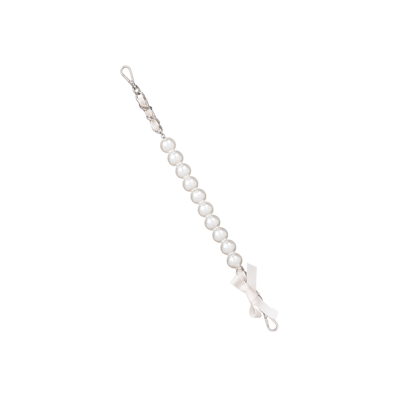 JOELLE 리본 진주 숏 체인 WH (JEACEK2BF125WH360)