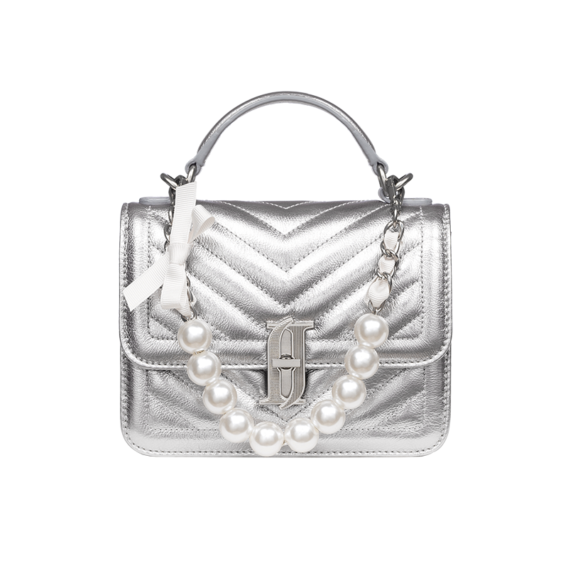 JOELLE 리본 진주 숏 체인 WH (JEACEK2BF125WH360)