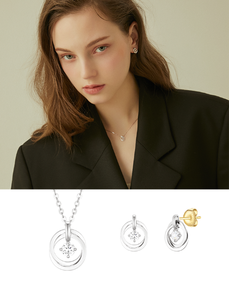 MARIEBEL 14K 목걸이+귀걸이 세트 (SET-J0-1033)