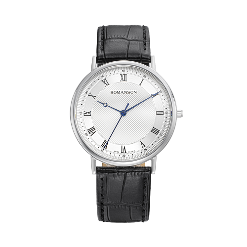 [로만손] 카이로스 클래식 슬림 가죽시계 (RWTLMM2B2003WHBK1)