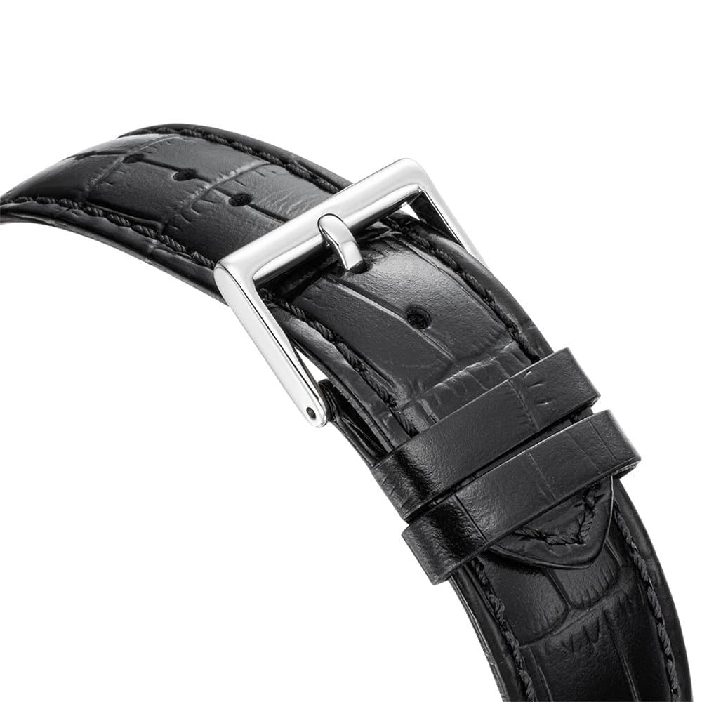 [로만손] 카이로스 클래식 슬림 가죽시계 (RWTLMM2B2003WHBK1)