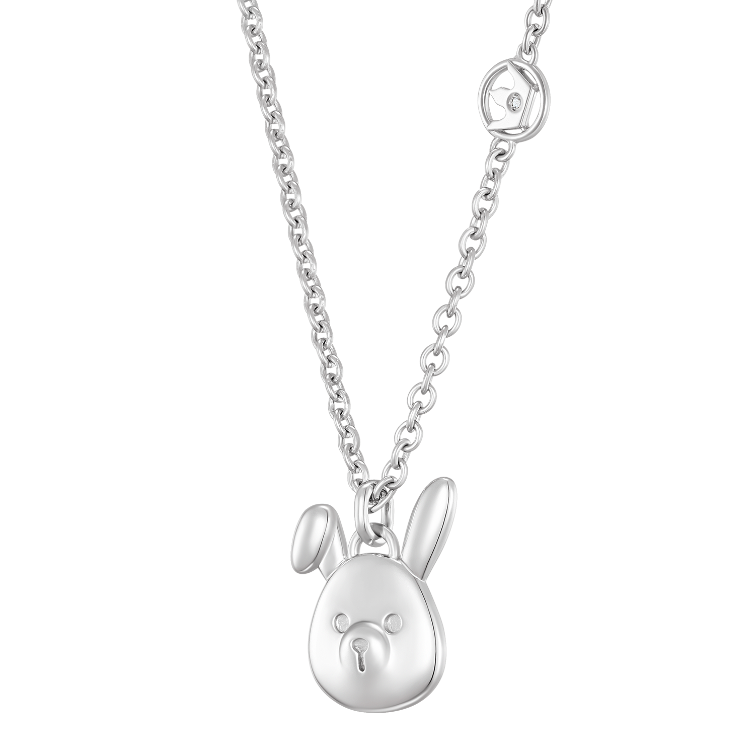 RABBIT 키즈 미아방지 탄생석 목걸이 (JJK1NQ3BS750SW340)