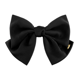 [아이유 PICK] LALA J 새틴 리본 헤어핀 - 블랙 (JALJHP3BS802FA000)