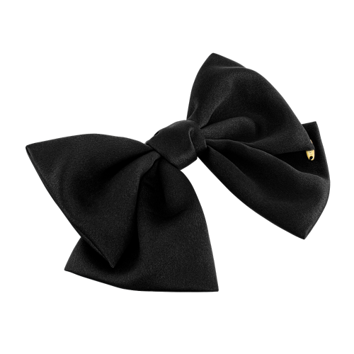 [아이유 PICK] LALA J 새틴 리본 헤어핀 - 블랙 (JALJHP3BS802FA000)