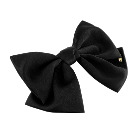 [아이유 PICK] LALA J 새틴 리본 헤어핀 - 블랙 (JALJHP3BS802FA000)