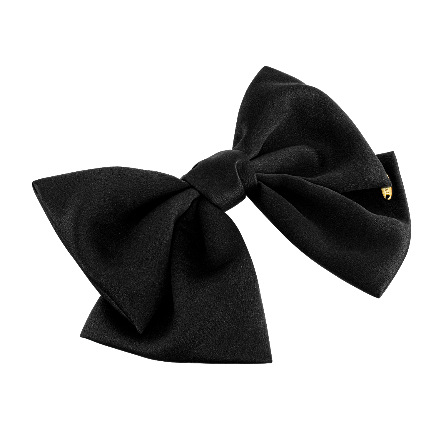 [아이유 PICK] LALA J 새틴 리본 헤어핀 - 블랙 (JALJHP3BS802FA000)