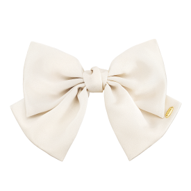 LALA J 새틴 리본 헤어핀 - 화이트 (JALJHP3BS803FA000)