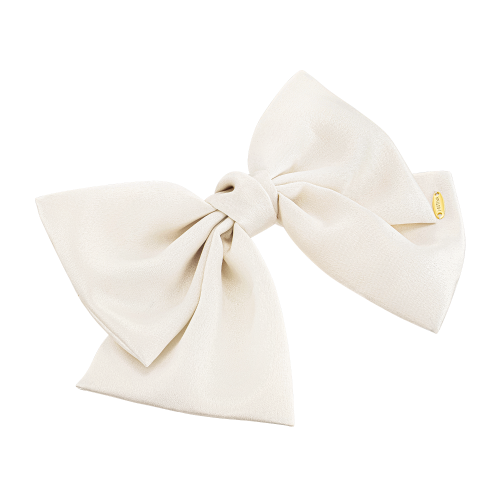 LALA J 새틴 리본 헤어핀 - 화이트 (JALJHP3BS803FA000)