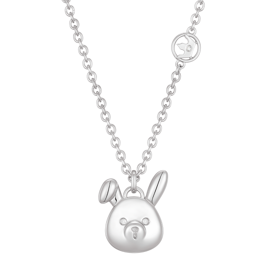 [더블쿠폰] RABBIT 키즈 미아방지 탄생석 4월 목걸이 (JJK1NQ3BS750SW340)