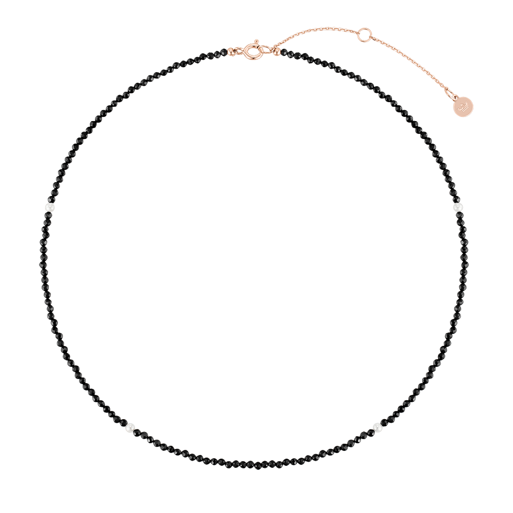 J.Fenella 블랙 스피넬 비드목걸이 2mm (JJJTNN3BF039SR420)