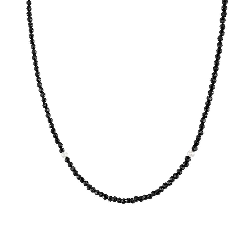 J.Fenella 블랙 스피넬 비드목걸이 2mm (JJJTNN3BF039SR420)