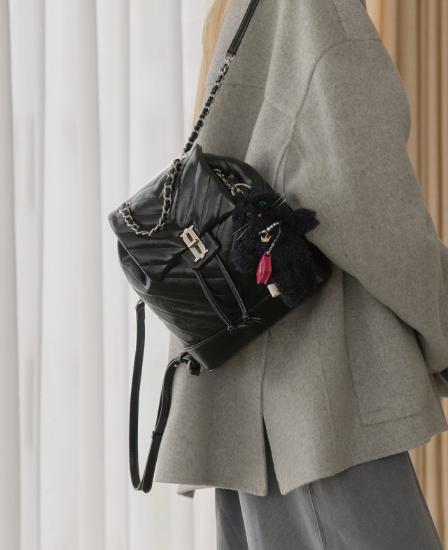 J.ESTINA ■MIGNON SMフラップバックパック Black J.ESTINA □MIGNON SMフラップバックパック Black 제이에스티나