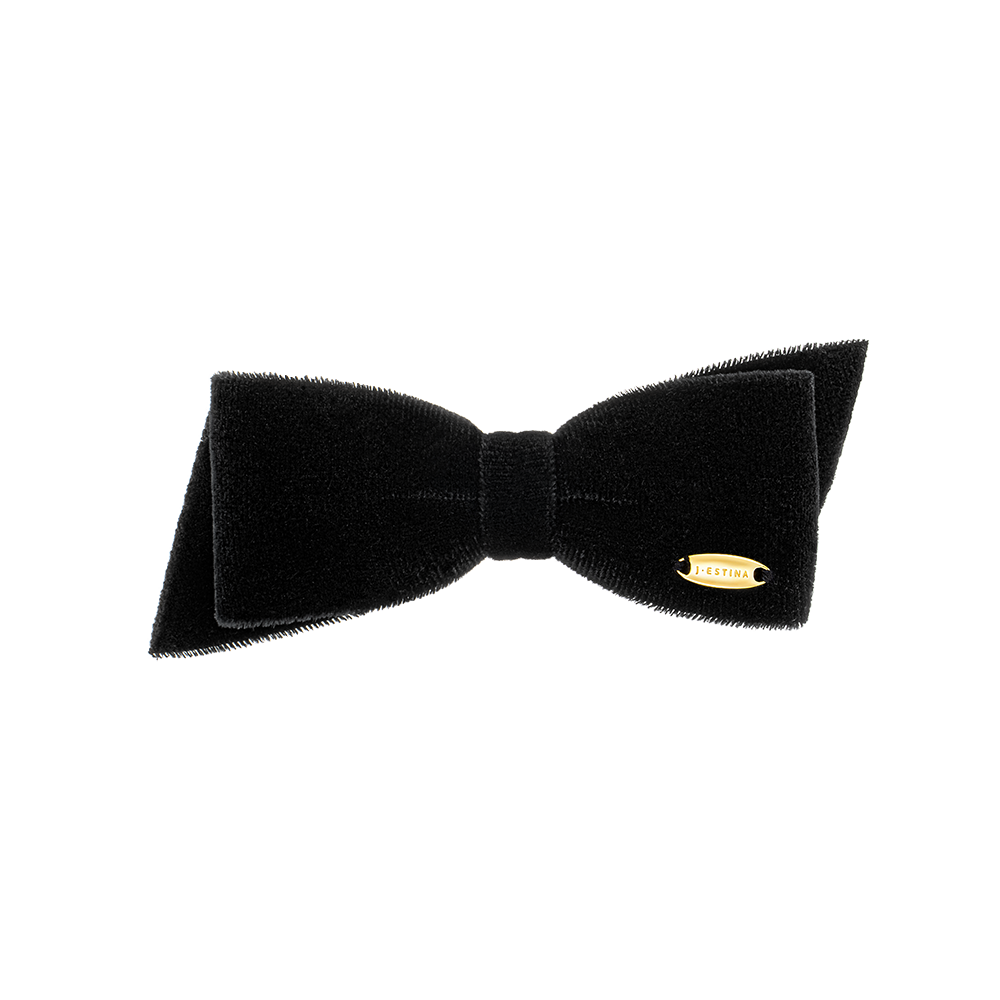 LALA J 벨벳 미니 리본 헤어핀 (JALJHP3BF824FA000)