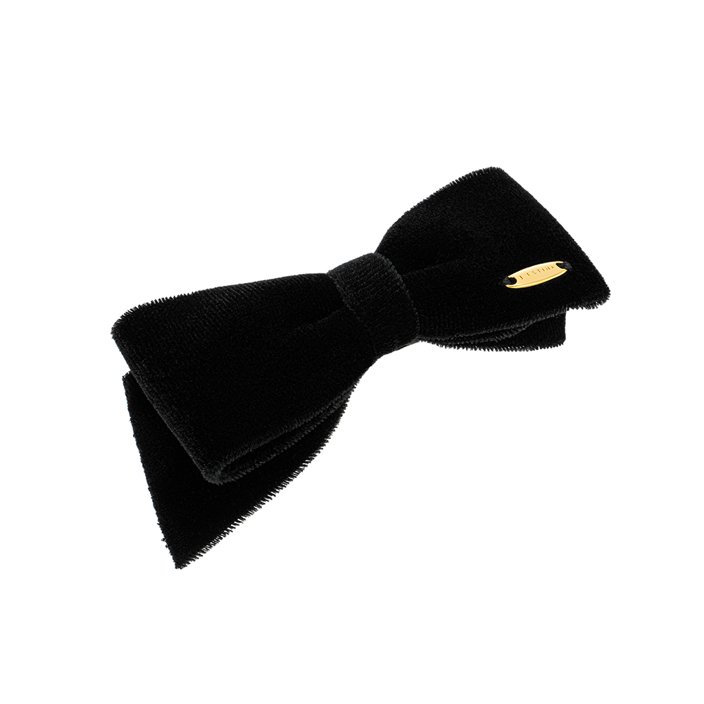 LALA J 벨벳 미니 리본 헤어핀 (JALJHP3BF824FA000)