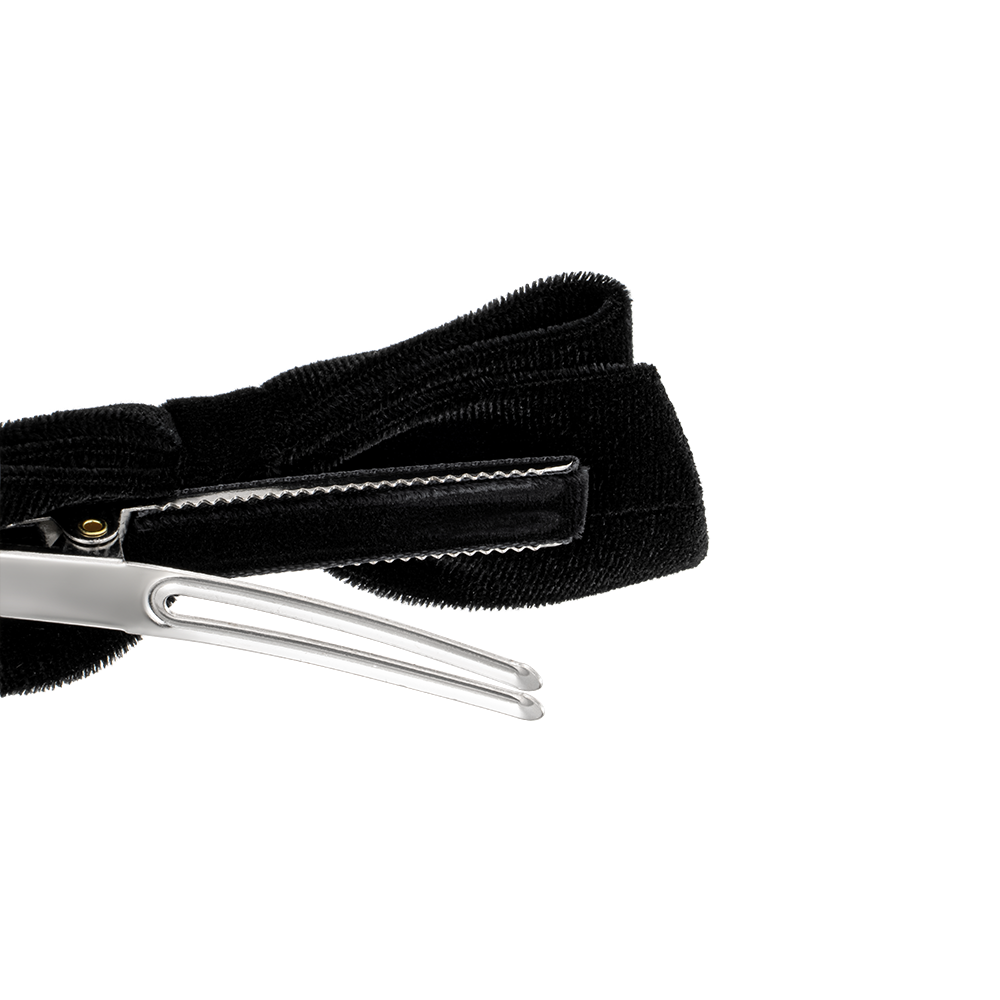 LALA J 벨벳 미니 리본 헤어핀 (JALJHP3BF824FA000)