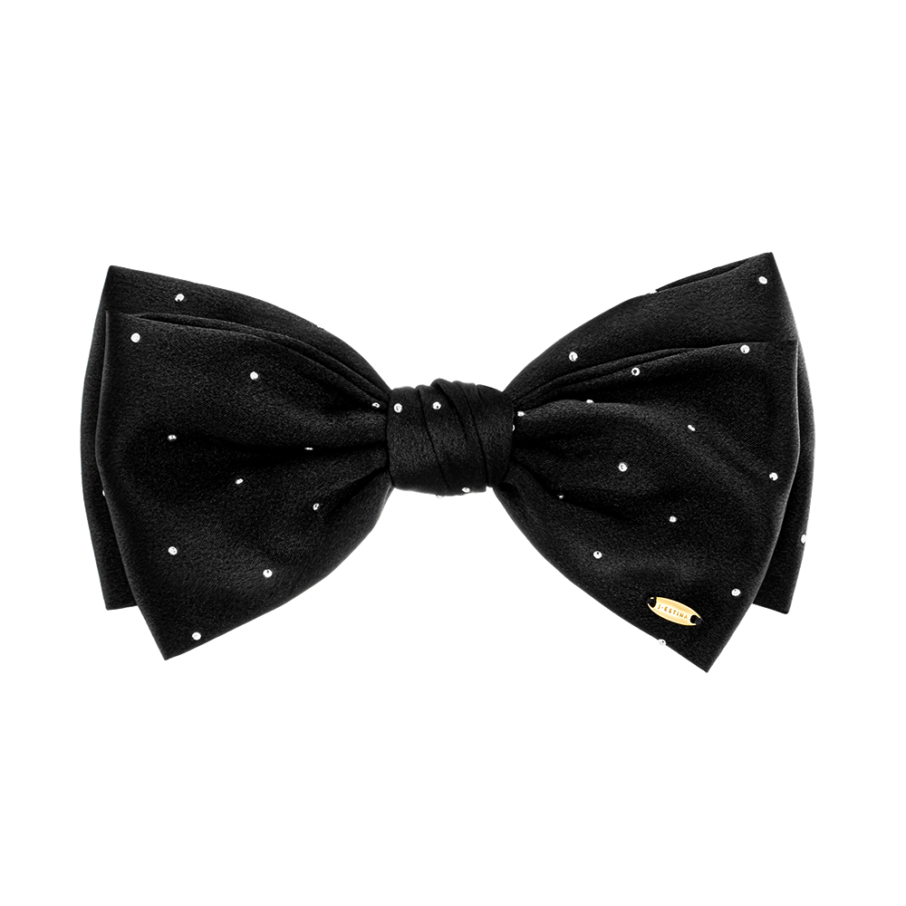 LALA J 새틴 도트 리본 헤어핀 (JALJHP3BF826FA000)