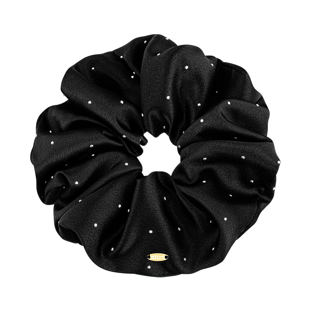 LALA J 새틴 도트 헤어 스크런치 (JALJHS3BF827FA000)