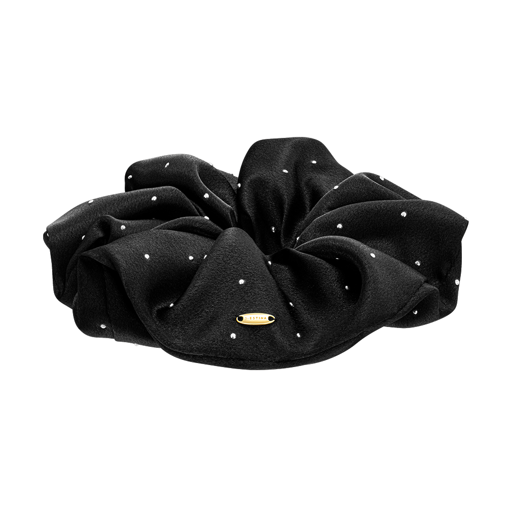 LALA J 새틴 도트 헤어 스크런치 (JALJHS3BF827FA000)