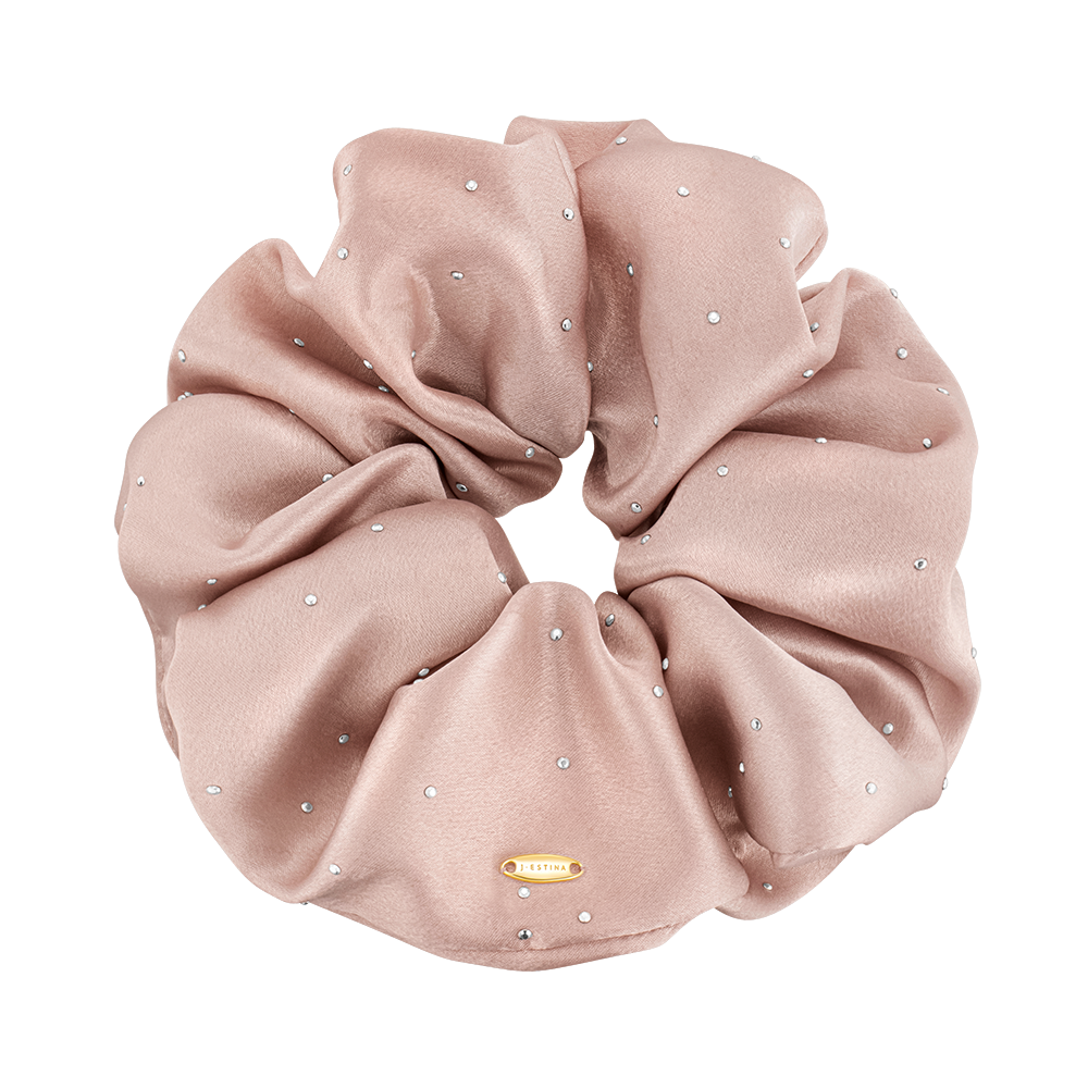LALA J 새틴 도트 헤어 스크런치 - 프레티 핑크 (JALJHS3BF829FA000)