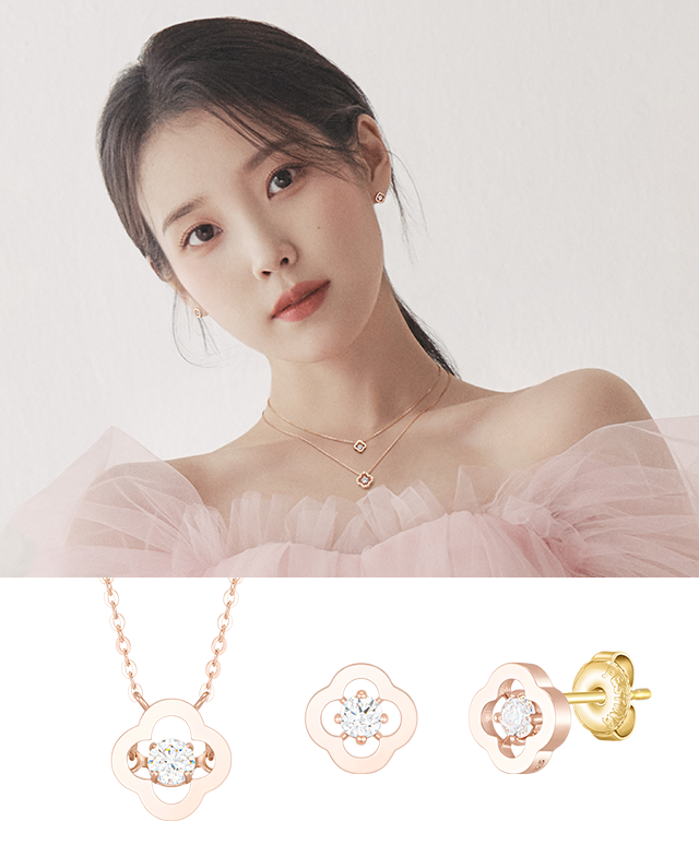 [아이유 PICK] CLOVIA 14K 목걸이+귀걸이 세트 (SET-J0-0919)