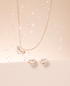 [아이유 PICK] ETER HEART 목걸이+귀걸이 세트 (SET-J0-1025)