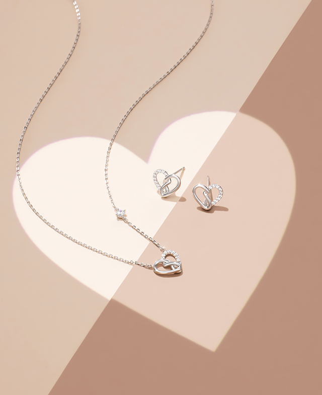 ETER HEART 목걸이+귀걸이 세트 (SET-J0-1024)