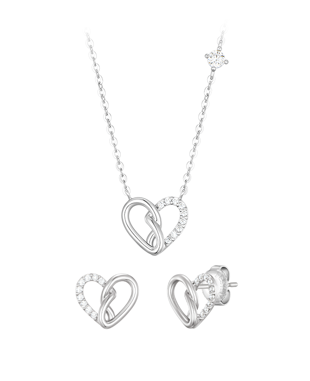 ETER HEART 목걸이+귀걸이 세트 (SET-J0-1024)