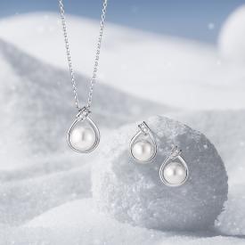 [아이유 PICK] PERLINA 진주 목걸이+귀걸이 세트 (SET-J0-1108)